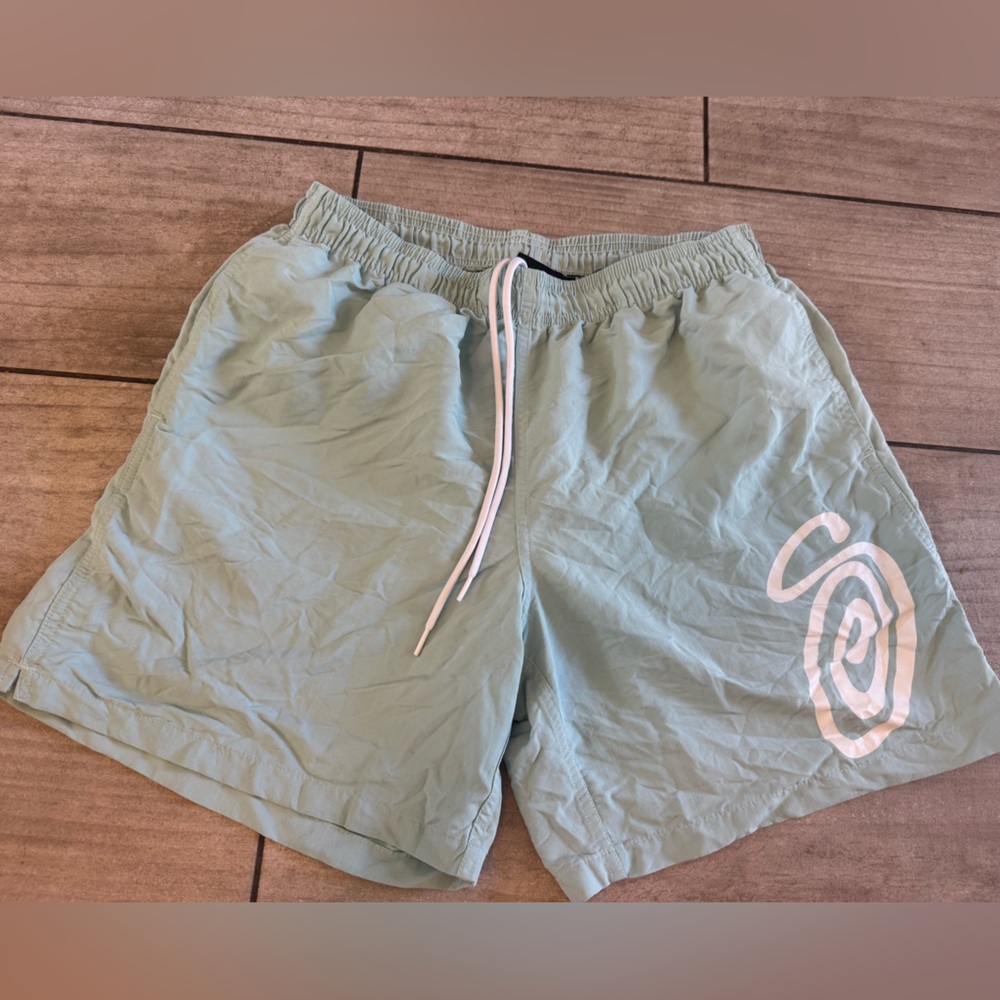 STUSSY CURLY S SHORTS Men’s Blue Sz S